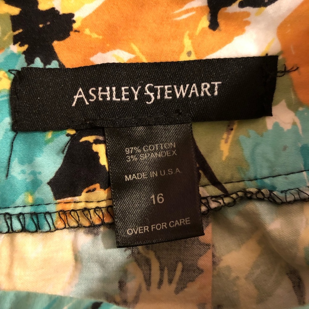 Ashley Stewart plus size brushed floral skirt 16 - Picture 5 of 6